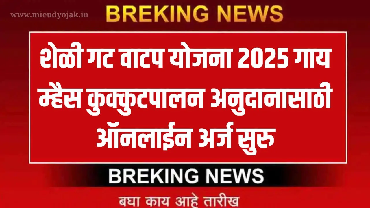 शेळी गट वाटप योजना 2025